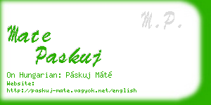 mate paskuj business card